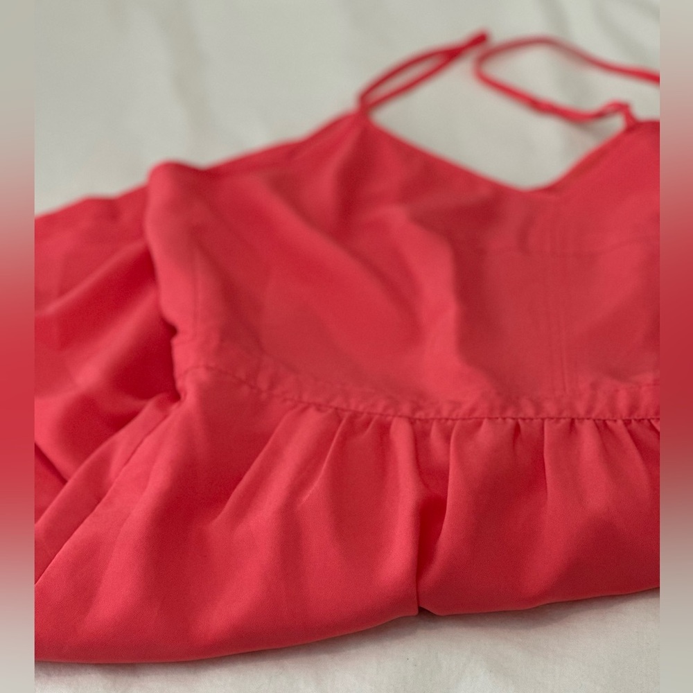 J Crew Vibrant Coral Pink Sleeveless MiniDress, size 8